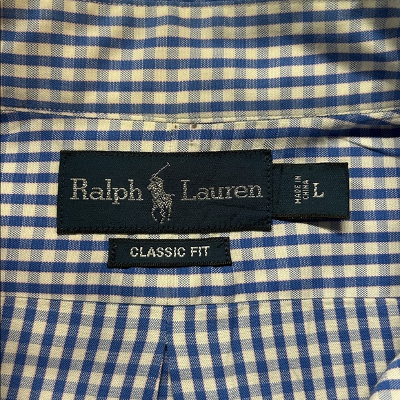 Ralph Lauren short sleeve button down collar shirt. L - Picture 7 of 7